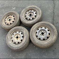 4 - 185/65r14 4x100 4x3.94 Stock Acura Integra Civic Fit Xa Xb Ia Echo Miata Wheels Rims Good 90% Treads Tires !!!!