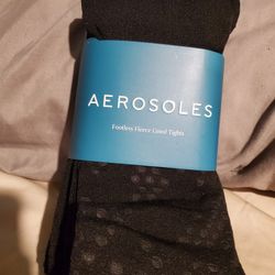 Aerosoles Footless Fleece Lined Thighs New 