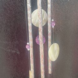 Shell & Purple Crystals Wind Chimes 
