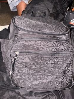 Child of Mine by Carter's Black Quilted Backpack Diaper Bag Multi Pocket