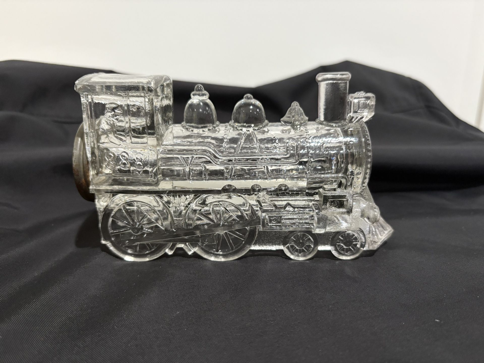 Glass Candy Container Train Locomotive