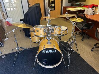 Yamaha stage custom Drum Kit Natural Wood Finish