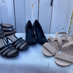 Like new sandals and high heels five dollars each