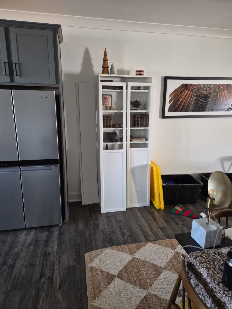White Billy Bookcase With Oxberg Doors