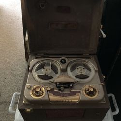 Antique reel to reel tape recorder