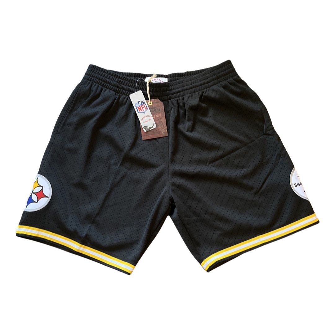Mitchell & Ness Pittsburg Steelers NFL Throwbacks Mesh Shorts 