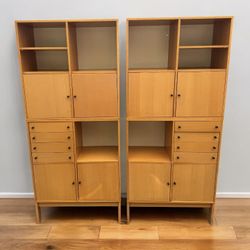 Modular Maple curated storage spaces shelving unit bookcase / cabinet / cupboard / pantry $145 Ea