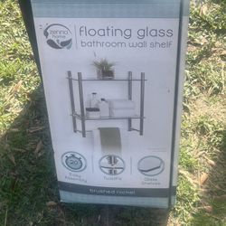 Floating Glass Bathroom Wall Shelf 