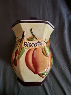 Biscotti cookie jar