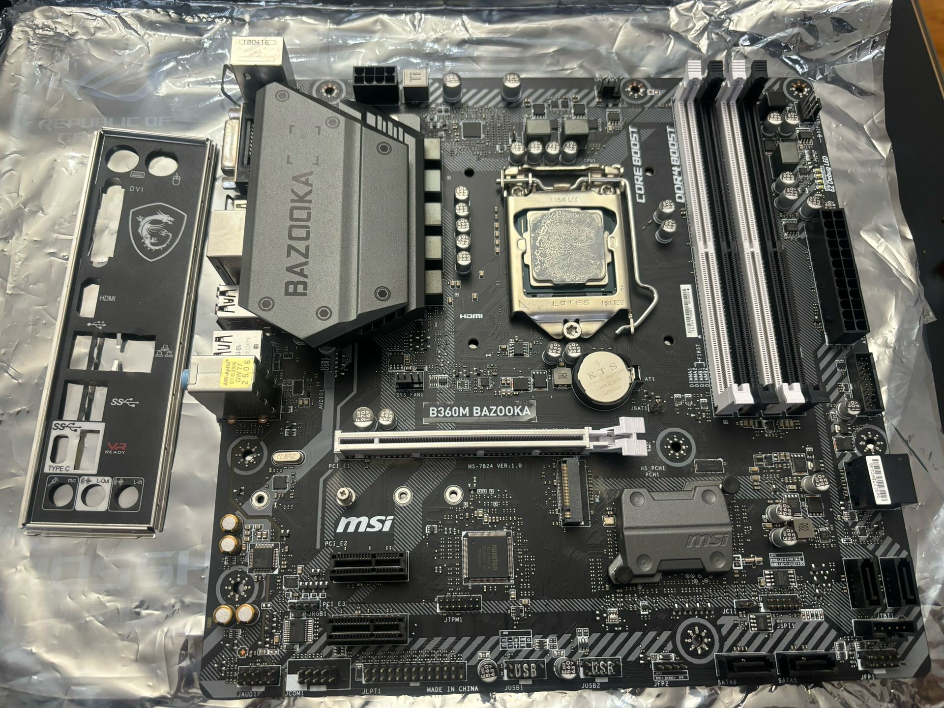 i5-8400 + MSI B360M Bazooka Motherboard Combo 