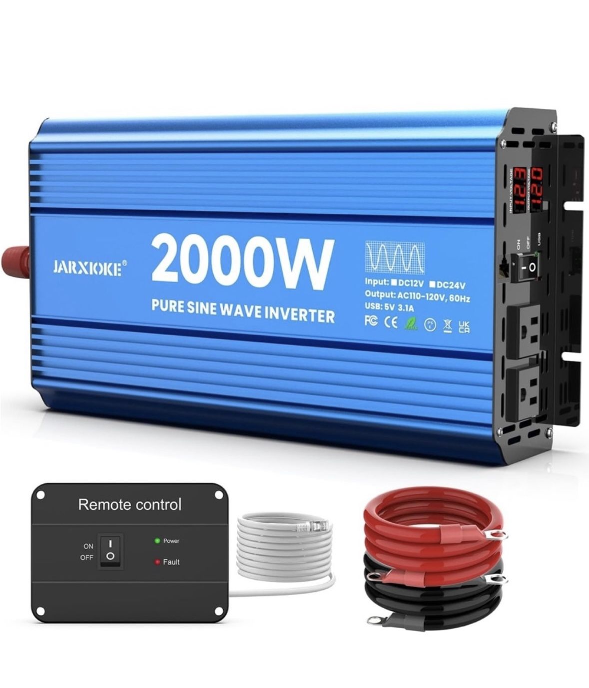 JARXIOKE 2000W Pure Sine Wave Inverter