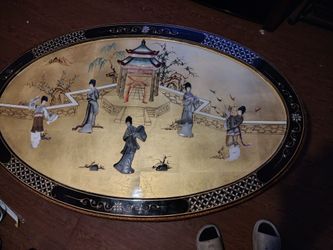 1950s vintage gold lacquer coffee table