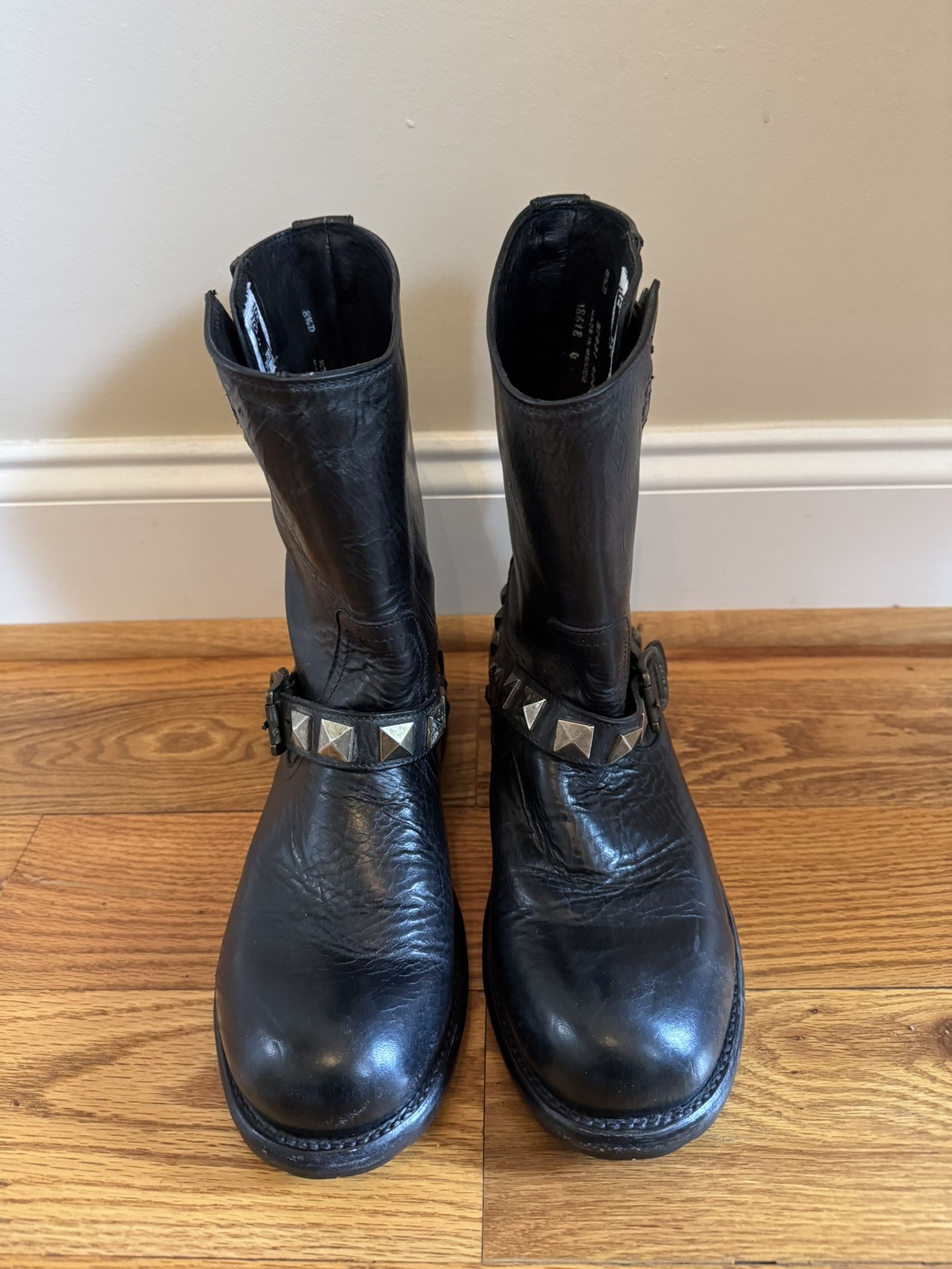 Mens Size 8 1/2 Frye Black Leather Boots