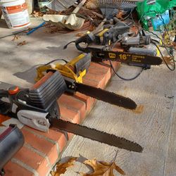 4 Electric Chain Saws