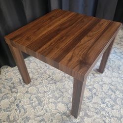 Brown End Table -Walnut Woodgrain Finish