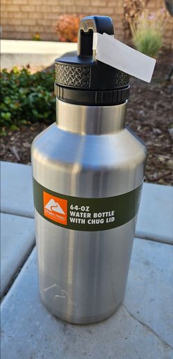 NEW - Ozark Trail 64 oz Stainless Steel Insulated Water Bottle w/ Chug lid
