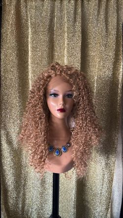 Gorgeous frontal lace synthetic curly wig ❤️💥