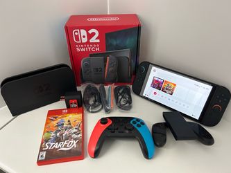 Nintendo switch 2 with StarFox and Fortnite