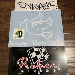 Car Decals Stickers & Plates etc. 