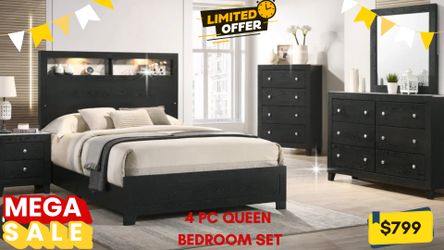 4 PC QUEEN BEDROOM SET