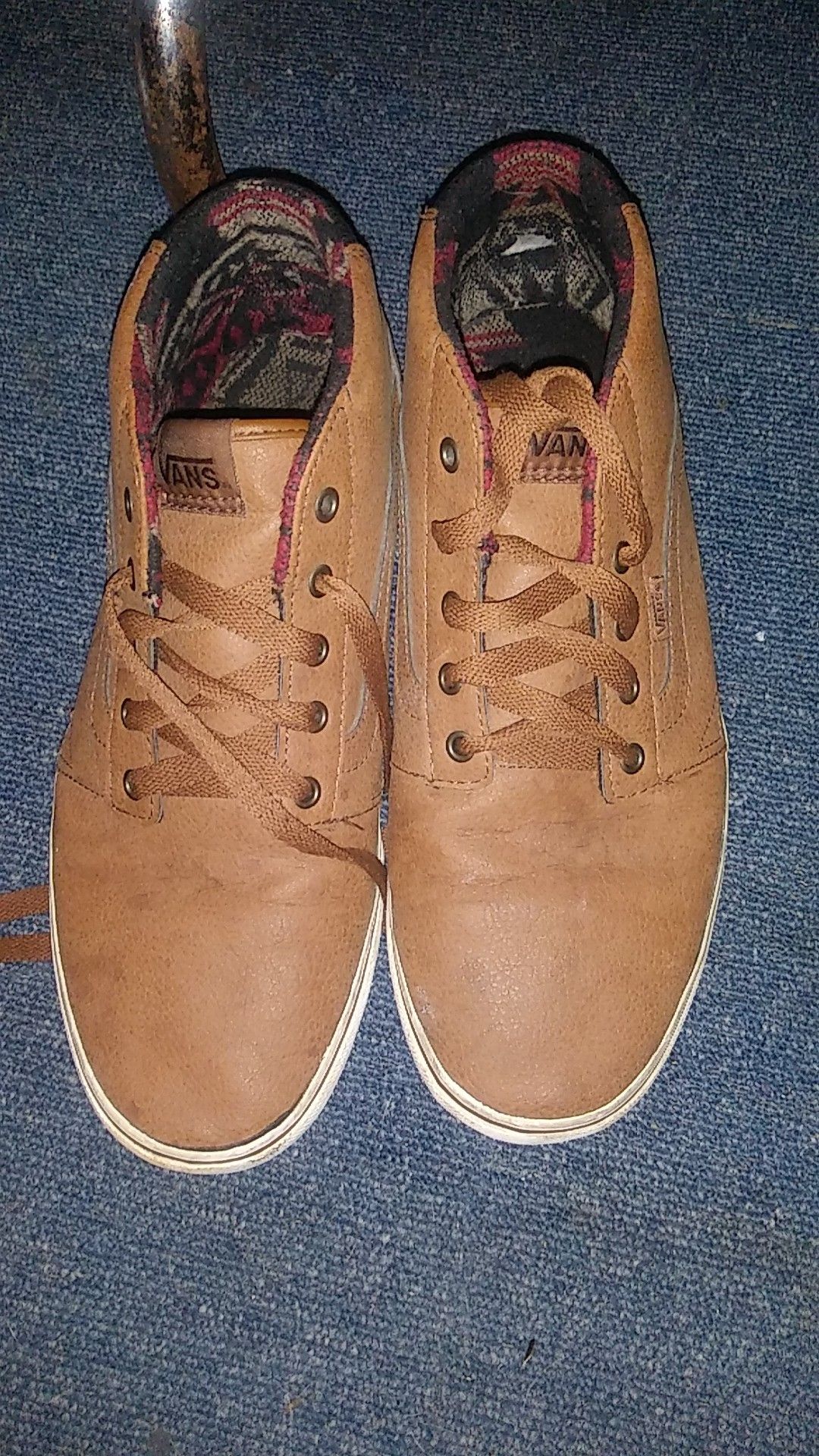 Vans high tops brown leather
