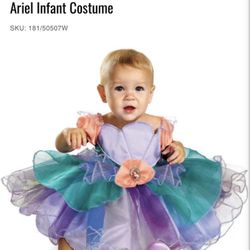 New! Disney Ariel Infant Costume Baby Girl Halloween Dress