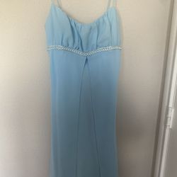 2000s Blue Flowy  Dress 