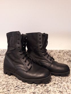 Rothco Black Military Boots Size 6