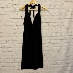 Studio Y Women’s Halter Tie Midi Black Dress Size XS NWT