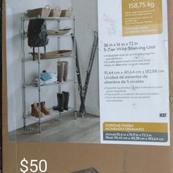 Style selections  5- Tier Wire Shelving unit