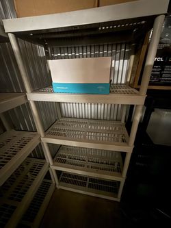 Plastic shelves grey 72 x 34 x 16