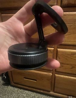 Black Water Bottle Lid with Carabiner Loop