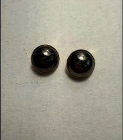 Black Onyx Stud Clip On Earrings