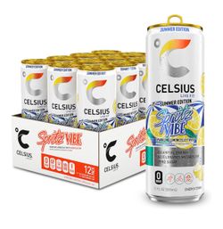 CELSIUS Sparkling Spritz Vibe Sugar Free Energy Drink, 12 Fl Oz (Pack of 12)