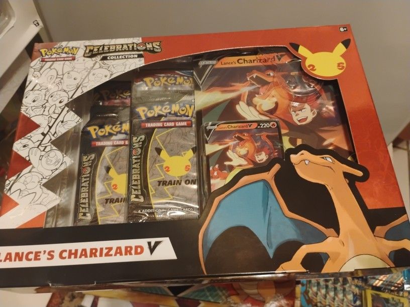 Unopened Pokemon Celebration Collection Lance's Charizard V Box