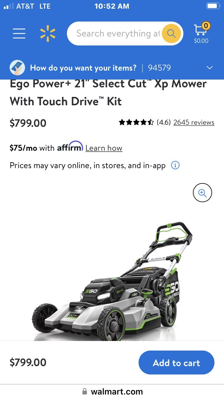 Lawn Mower Self Propelled Battery Operated Very Nice And Easy To Use