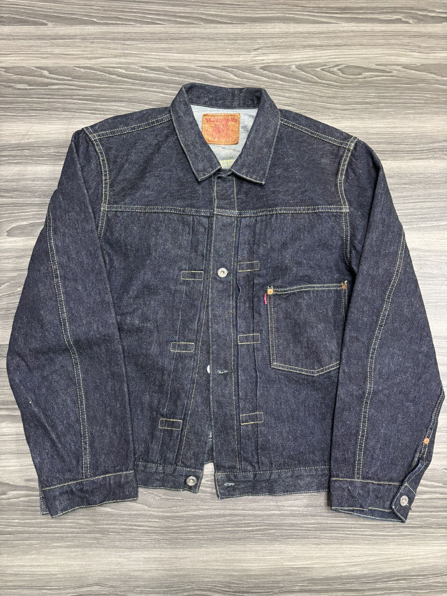 TCB 40s WWII Type 1 Selvedge Denim Jacket Sz 46 US L Japan