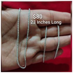 925 Sterling Silver Chain/Cadena De Plata 925