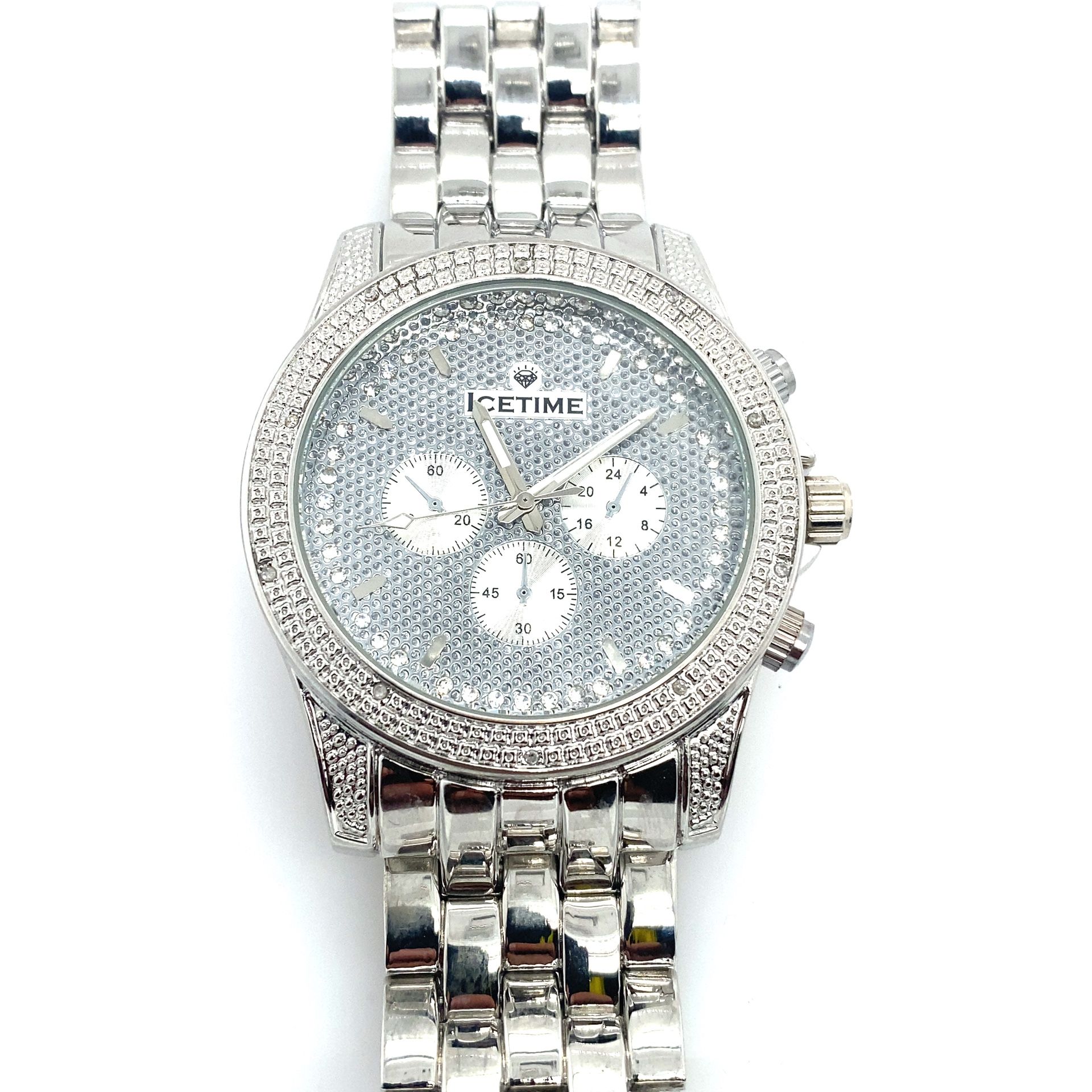 Icetime ROYAL Diamond Accent Watch .10ctw Stainless 132851