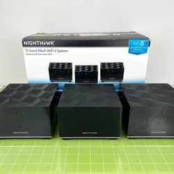 NETGEAR - Nighthawk AX3600 Tri-Band Mesh Wi-Fi System (3-pack) - Black