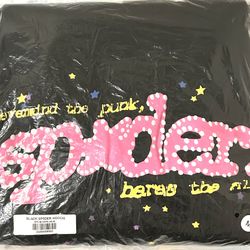 Sp5der Hoodie – Sp5der P*NK V2 Hoodie Black – Size [Medium]
