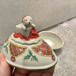 Lenox Christmas Surprise Collector Egg Trinket Box 1994