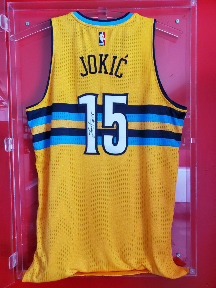 Nikola Jokic Denver Nuggets  2016 rookie year.  Autographed Signed game worn Jersey The Joker, MVP, ALL STAR.  2 time MVP of the year, Southwest confe
