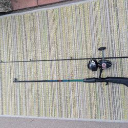 Berkley Open Faced Spinning Reel and Berkeley Enforcer 6 Ft Medium Action Graphite Rod