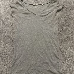 Gray V Neck Tshirt