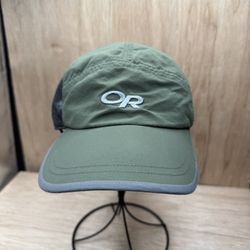 Outdoor Research Swift Cap Hat Unisex Green  Breathable Mesh 5 Panel Running