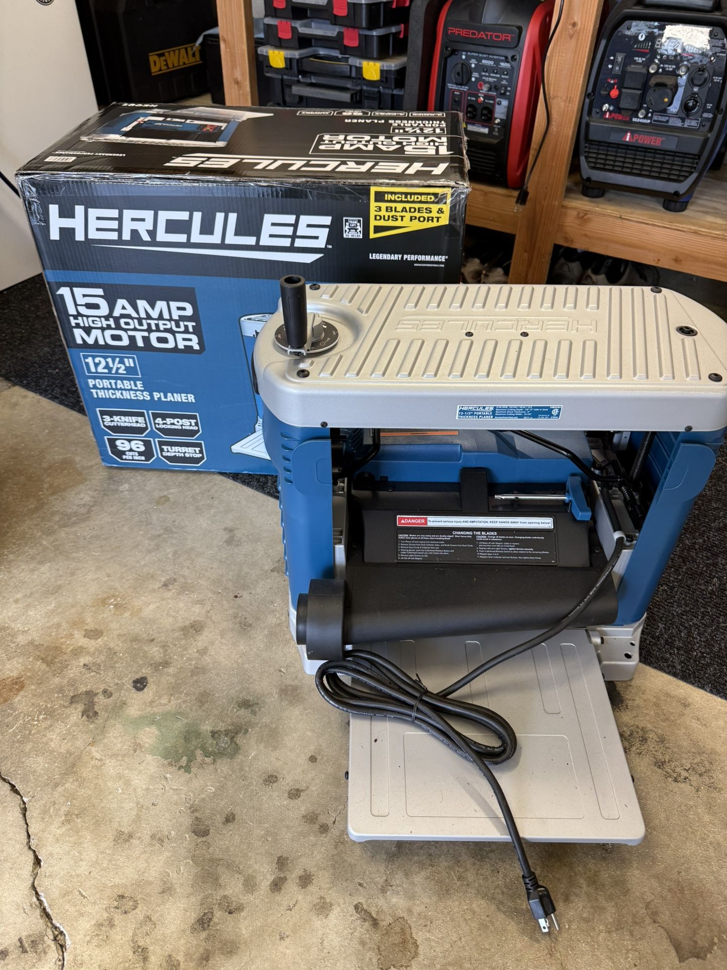 HERCULES 15 Amp, 12-1/2 in. Portable Thickness Planer