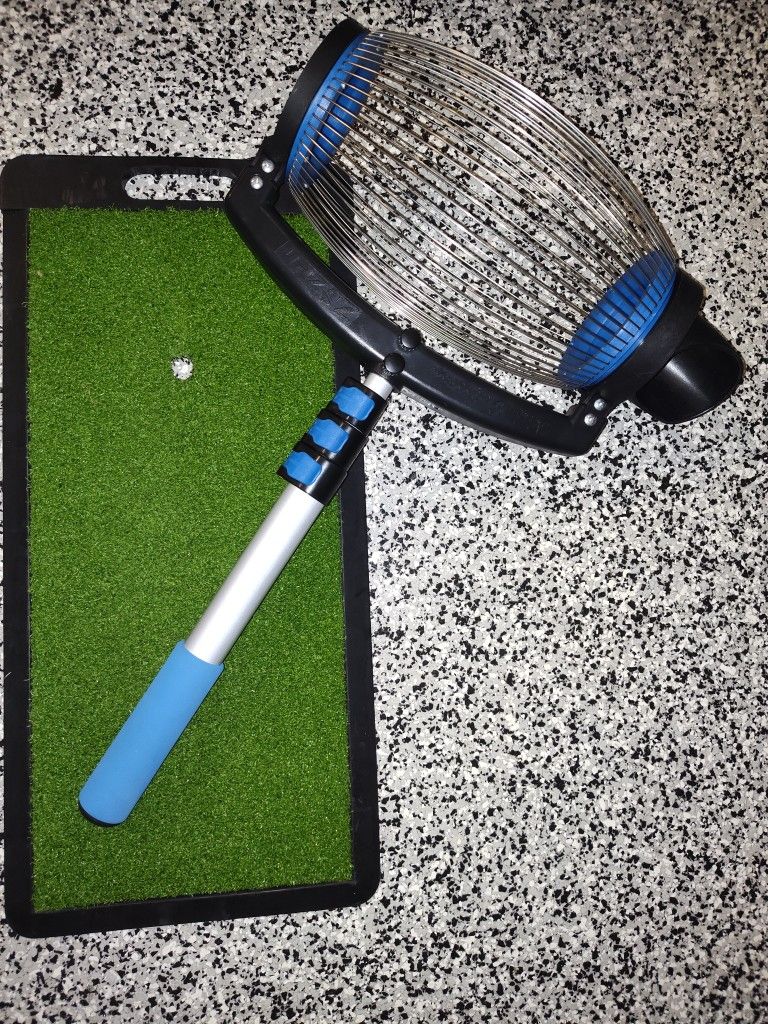 Golf Ball Pickup Tool & Hitting Mat