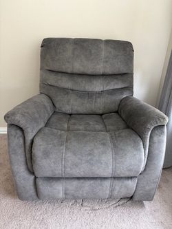 Gray Fabric Recliner Chair