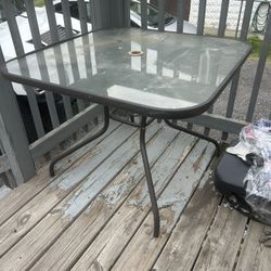 Outside Table For An Umbrella